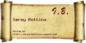 Imrey Bettina névjegykártya